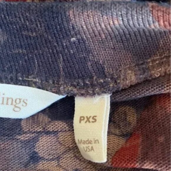 Soft Surroundings Women's Heavenly Soft Millie Crane Floral Print Tunic PXS - Picture 8 of 9